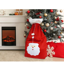 GoDan - Sac cadouri Mos Craciun, rosu 70 x 100 cm pentru cadouri multe - Alte accesorii Craciun - GD400
