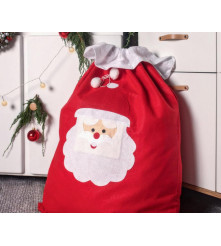 GoDan - Sac cadouri Mos Craciun, rosu 70 x 100 cm pentru cadouri multe - Alte accesorii Craciun - GD400
