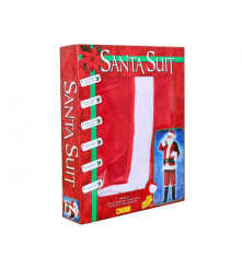 Oem - Costum Mos Craciun pentru adulti, 7 piese, marime universala, rosu - Adulti - GD438