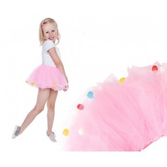 GoDan - Fusta tutu roz cu buline pentru copii 3 ani - Copii - GD415