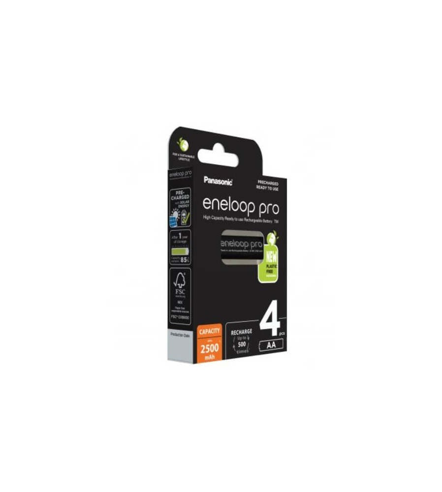 Eneloop - Panasonic Acumulatori Eneloop Pro 4 x AA R6 2500mAh Eco - Format AA - NKR003