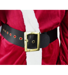 Oem - Costum Mos Craciun, mantie cu gluga curea barba manusi si clopot marime universala - Adulti - GD419