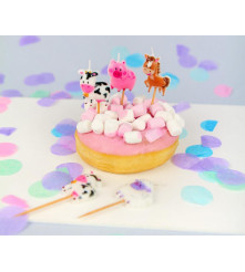 GoDan - Set 5 lumanari tort, model Farm - Lumanari petrecere - GD481