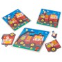 Oem - Puzzle din lemn pentru copii cu vehicule,2 piese 15 x 15 cm - Jucării educative - IK068