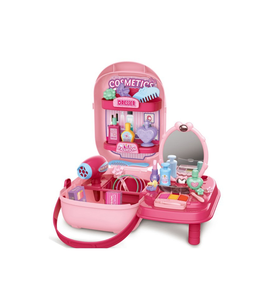 Oem - Set masuta de machiaj pentru fete, tip valiza cu 37 accesorii - Jucării interior - IK049