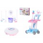 Oem - Set de curatenie pentru copii, robot aspirator cu sunete si lumini, mop, faras, perie, matura, accesorii de curatat - J...