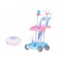 Oem - Set de curatenie pentru copii, robot aspirator cu sunete si lumini, mop, faras, perie, matura, accesorii de curatat - J...