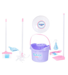 Oem - Set de curatenie pentru copii, robot aspirator cu sunete si lumini, mop, faras, perie, matura, accesorii de curatat - J...