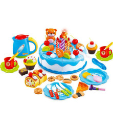 Oem - Tort cu 80 de accesorii feliabil pentru copii culoare albastru - Jucării creative - IK048