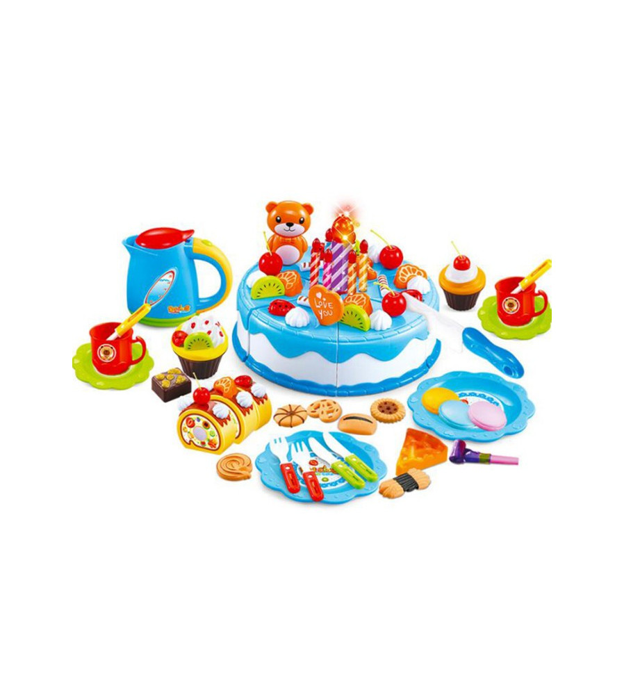 Oem - Tort cu 80 de accesorii feliabil pentru copii culoare albastru - Jucării creative - IK048