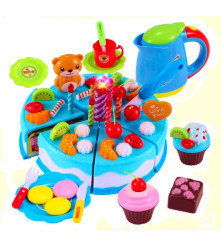 Oem - Tort cu 80 de accesorii feliabil pentru copii culoare albastru - Jucării creative - IK048