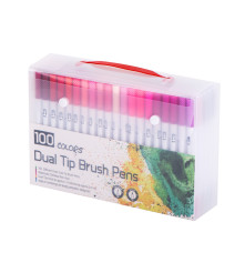 Oem - Set 100 markere cu 2 capete - Rechizite școlare și accesorii - IK071