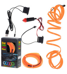 Oem - Car LED strip kit, ambient light 5M 12V / USB - Car lightning - IK087