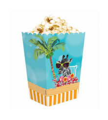 GoDan - Set 4 bucati cutie popcorn pentru petrecere stil hawai - Farfurii petrecere - GD559