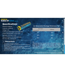 NITECORE - Nitecore NL1835LTHP 3500mAh 8A special pentru vreme rece Temperatura joasa Performanta ridicata - Home - MF019