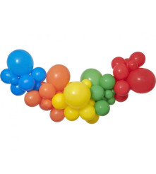 GoDan - Set ghirlanda de 65 baloane cu banda DIY Curcubeu - Baloane petreceri - GD562