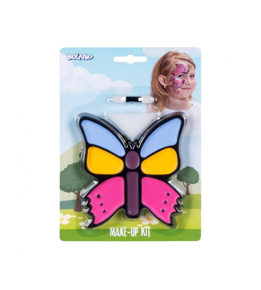 GoDan - Make-up pictura fata pentru copii 3 culori Butterfly kid - Pictura fata si sprey petrecere - GD565