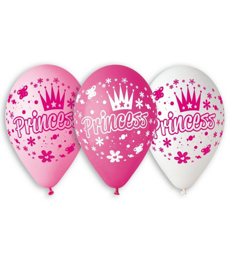 GoDan - Set 5 baloane Premium Princess 30 cm - Baloane petreceri - GD570