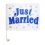GoDan - Steag de masina Just Married 40 x 30 cm - Alte accesorii petrecere - GD587