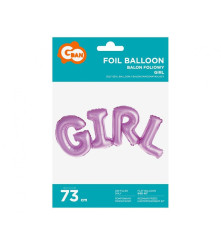 GoDan - Balon folie inscriptie GIRL pentru petreceri, roz 73 cm - Baloane folie - GD605
