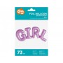 GoDan - Balon folie inscriptie GIRL pentru petreceri, roz 73 cm - Baloane folie - GD605