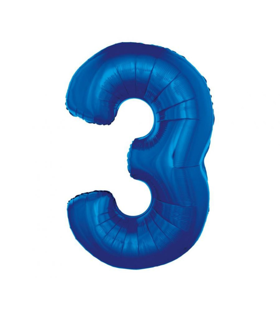 Oem - Balon folie sub forma de cifra, culoare albastra 92 cm - Baloane folie - GD624-CB