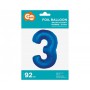 Oem - Balon folie sub forma de cifra, culoare albastra 92 cm - Baloane folie - GD624-CB