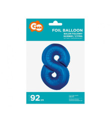 Oem - Balon folie sub forma de cifra, culoare albastra 92 cm - Baloane folie - GD624-CB