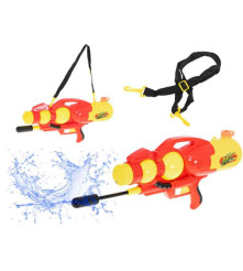 Oem - Pistol cu apa pentru copii cu rezervor 2400 ml si curea detasabila, rosu / galben - Jucării exterior - IK104