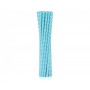 Oem - Set 12 paie de baut din hartie ecologica chevron albastru deschis - Paie de baut petrecere - GD672