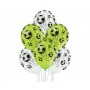 GoDan - Set 6 baloane latex model fotbal alb verde 30 cm - Baloane petreceri - GD634