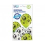 GoDan - Set 6 baloane latex model fotbal alb verde 30 cm - Baloane petreceri - GD634