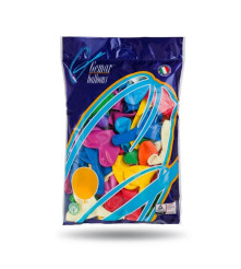 GoDan - Set 50 baloane in forma de inima multicolor 25 cm - Baloane petreceri - GD642