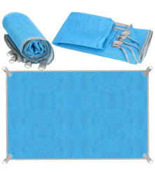Oem - Patura plaja sau camping anti-nisip din poliester, albastru 200 cm x 200 cm - Accesorii grădină - IK132