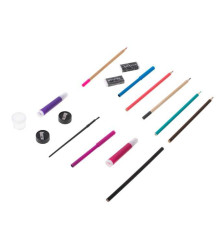 Oem - Set 258 de elemente pentru desenat si pictat cu geanta rigida de depozitare , multicolor - Rechizite școlare și accesor...