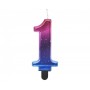 Oem - Lumanare tort cifra model Night Sky metalizat 8 cm - Lumanari petrecere - GD649-CB