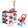 Oem - Set 47 de accesorii supermarket pentru copii cu casa de marcat si carucior, rosu - Jucării interior - IK151