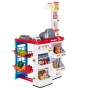 Oem - Set 47 de accesorii supermarket pentru copii cu casa de marcat si carucior, rosu - Jucării interior - IK151