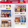 Oem - Set 47 de accesorii supermarket pentru copii cu casa de marcat si carucior, rosu - Jucării interior - IK151