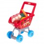Oem - Set 47 de accesorii supermarket pentru copii cu casa de marcat si carucior, rosu - Jucării interior - IK151
