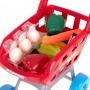 Oem - Set 47 de accesorii supermarket pentru copii cu casa de marcat si carucior, rosu - Jucării interior - IK151