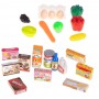 Oem - Set 47 de accesorii supermarket pentru copii cu casa de marcat si carucior, rosu - Jucării interior - IK151