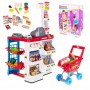 Oem - Set 47 de accesorii supermarket pentru copii cu casa de marcat si carucior, rosu - Jucării interior - IK151