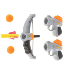 Oem - Set doua pistoale cu gloante si arc cu sageti, din spuma - Jucării exterior - IK158