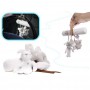 Oem - Pandantiv pentru carucior sau patut cu animalute din plus, gri cu alb - Alte accesorii pentru copii și bebeluși - IK162