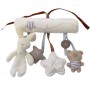 Oem - Pandantiv pentru carucior sau patut cu animalute din plus, gri cu alb - Alte accesorii pentru copii și bebeluși - IK162