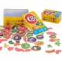 Oem - Set 25 puzzle-uri din 2 piese, fructe si legume, in cutie metalica, 50 de piese - Jucării educative - IK170