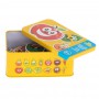 Oem - Set 25 puzzle-uri din 2 piese, fructe si legume, in cutie metalica, 50 de piese - Jucării educative - IK170