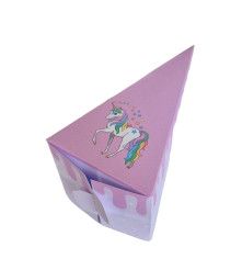 Oem - Cutie in forma de felie tort din carton de 160 gr model Unicorn 12 x 7 x 5 cm - Alte accesorii petrecere - FT011