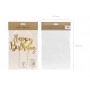 Oem - Decoratiune Tort Happy Birthday Aurie 22.5 cm - Recuzite si Propsuri - IK228